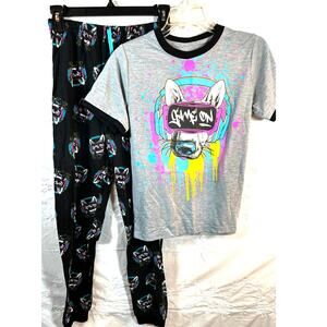 ellifish Kids Game On Pajama Set – XL (14/16) | Fun Gamer Dog Design Sleepwear